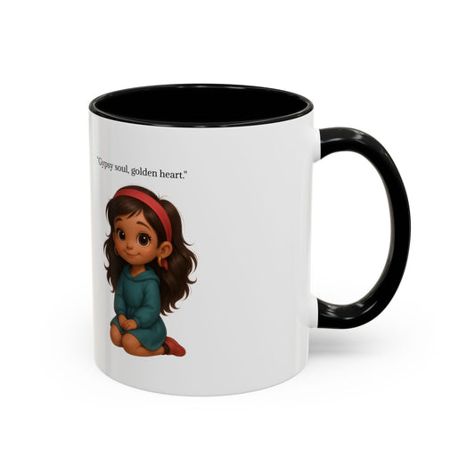 💫 „Gypsy soul, golden heart.“ – Hrnek s něžným srdcem