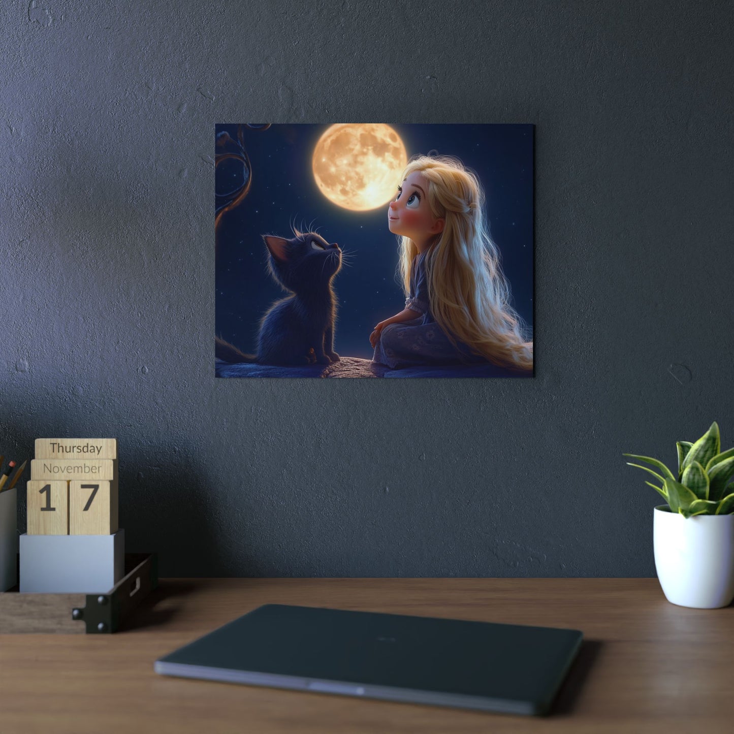 🌙 Prémiový hliníkový obraz – když chceš pohádku připevnit na zeď