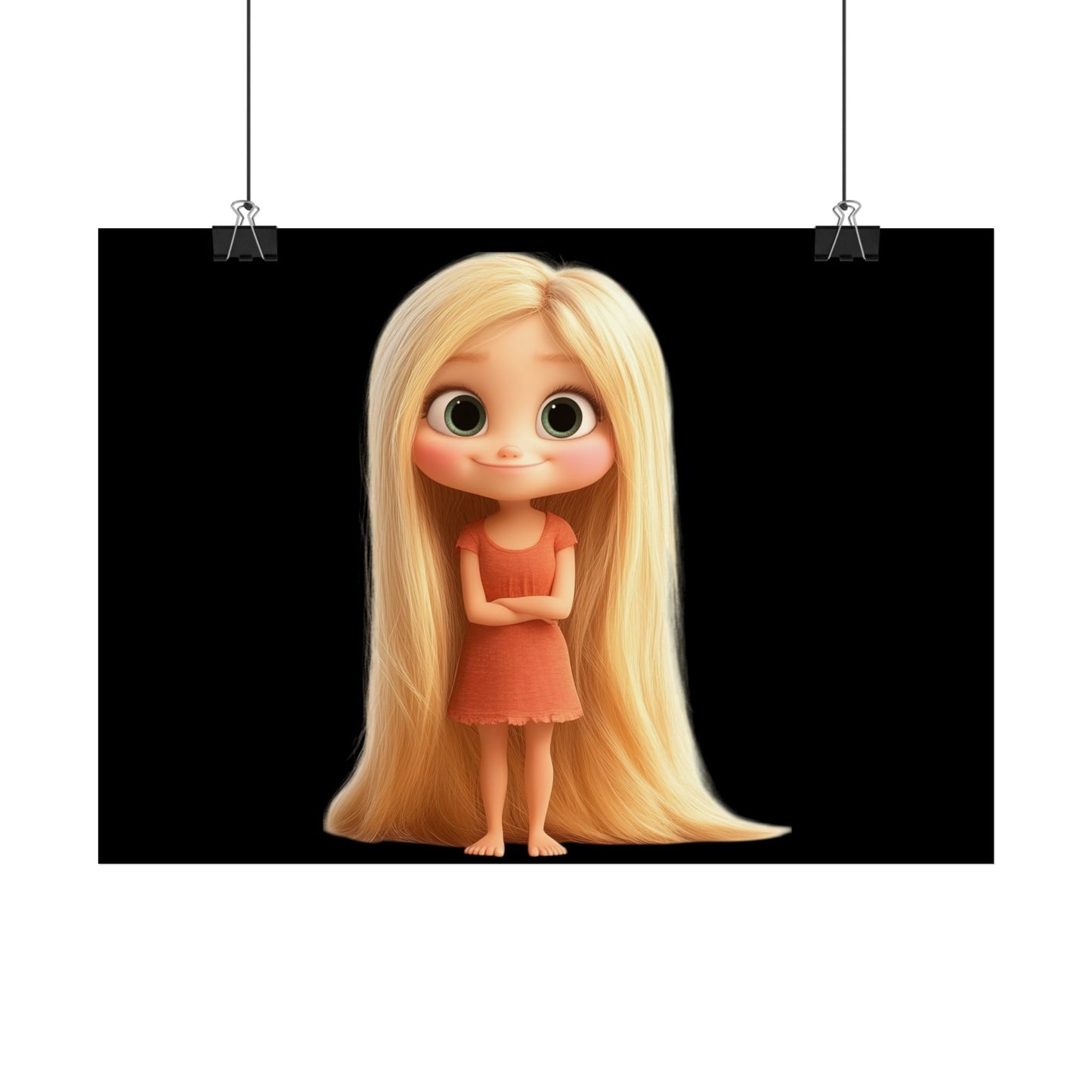 Plakát s dlouhovlasou princezničkou