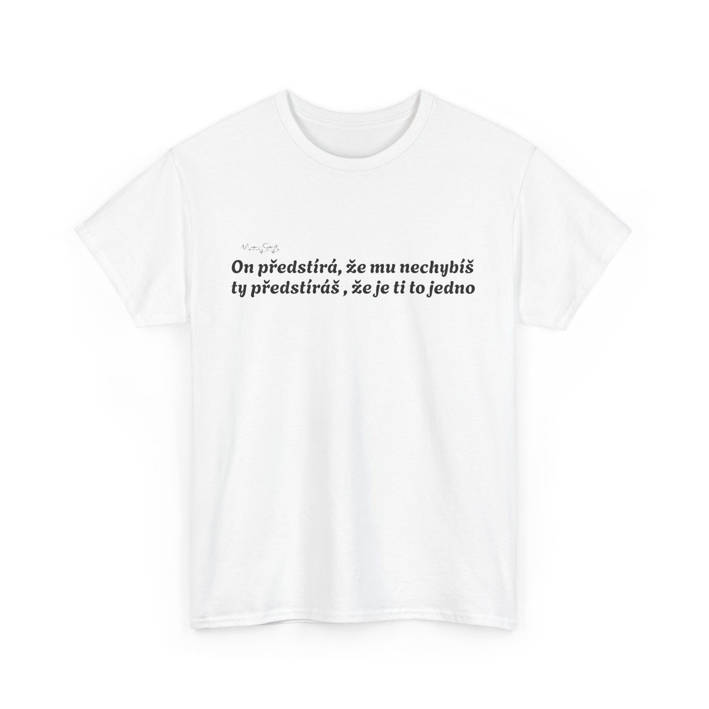 Tričko ve stylu s popisem