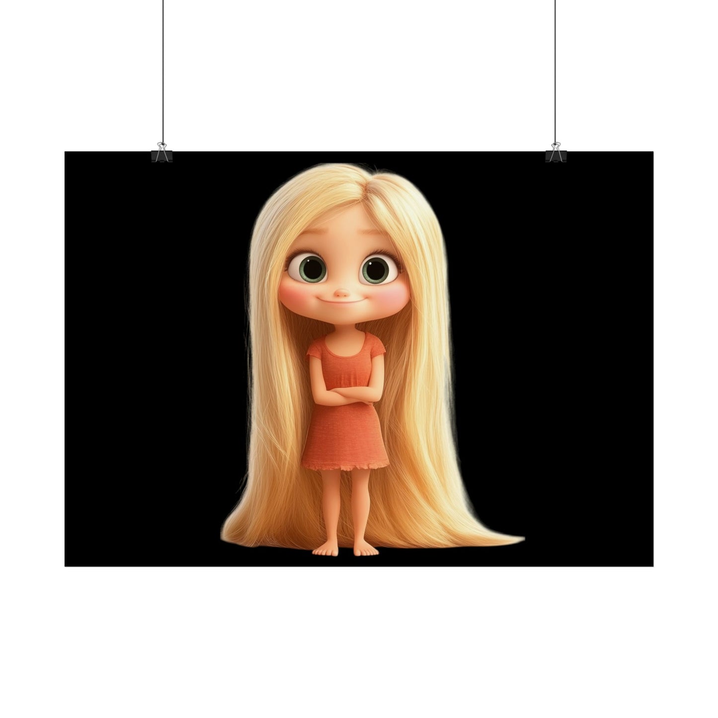 Plakát s dlouhovlasou princezničkou