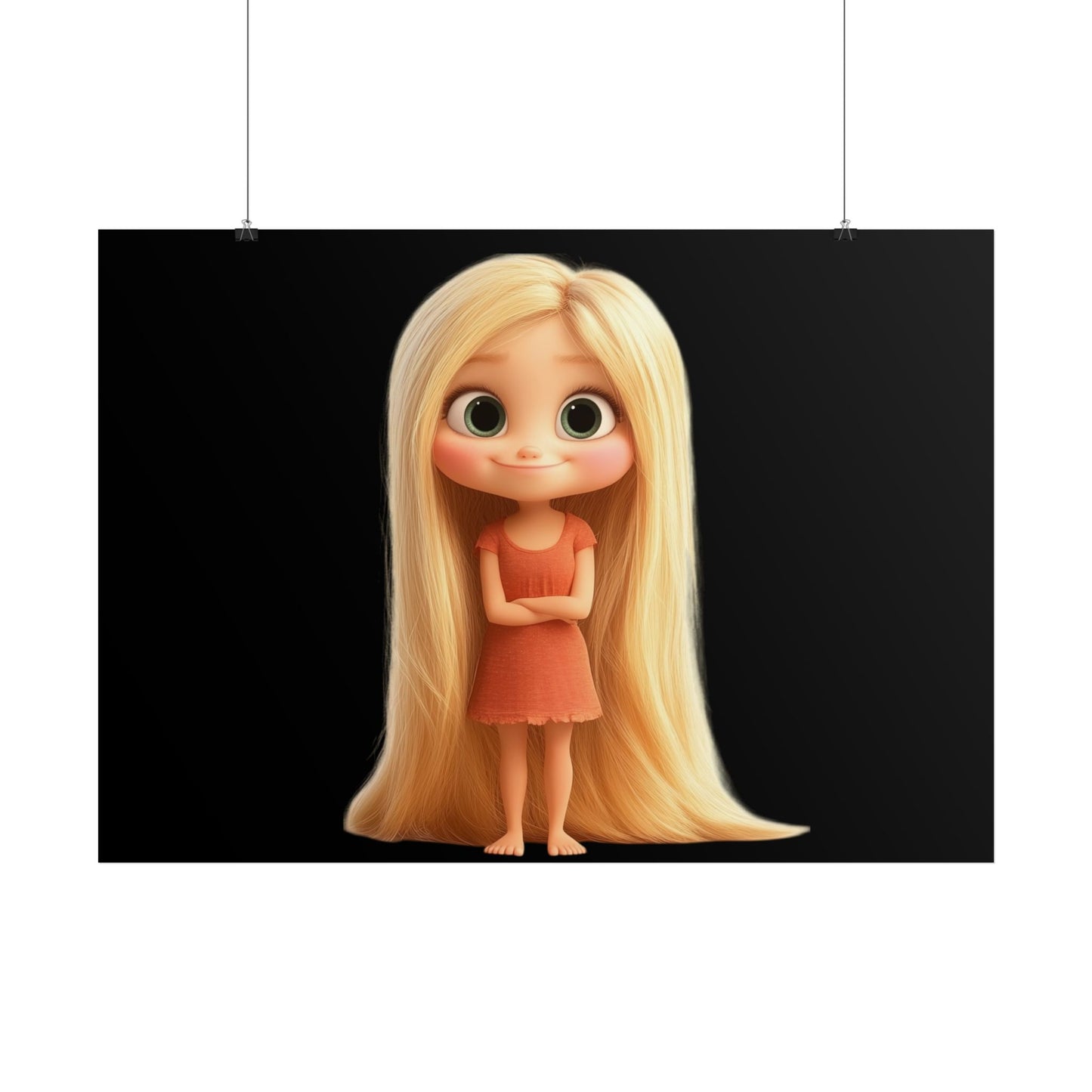 Plakát s dlouhovlasou princezničkou