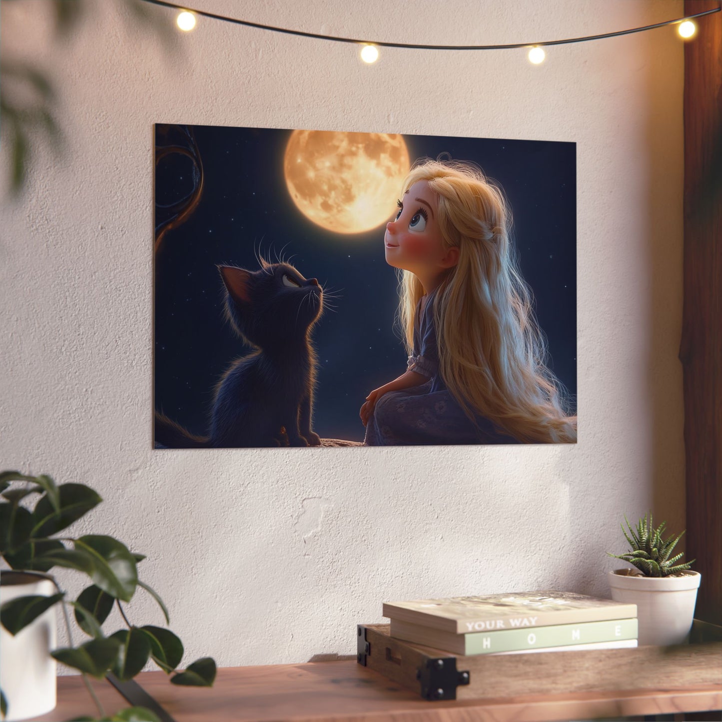🌙 Prémiový hliníkový obraz – když chceš pohádku připevnit na zeď