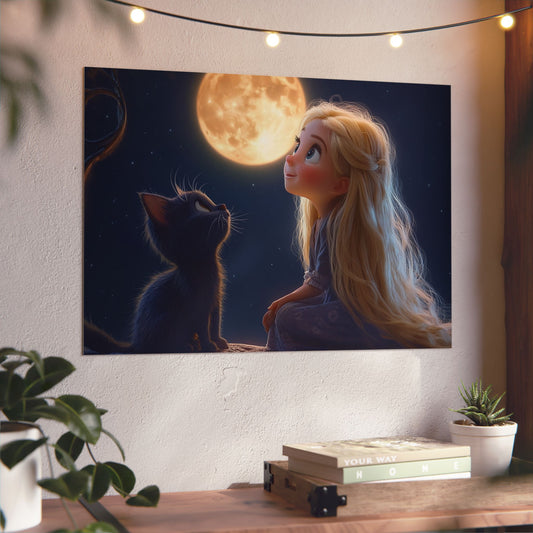 🌙 Prémiový hliníkový obraz – když chceš pohádku připevnit na zeď