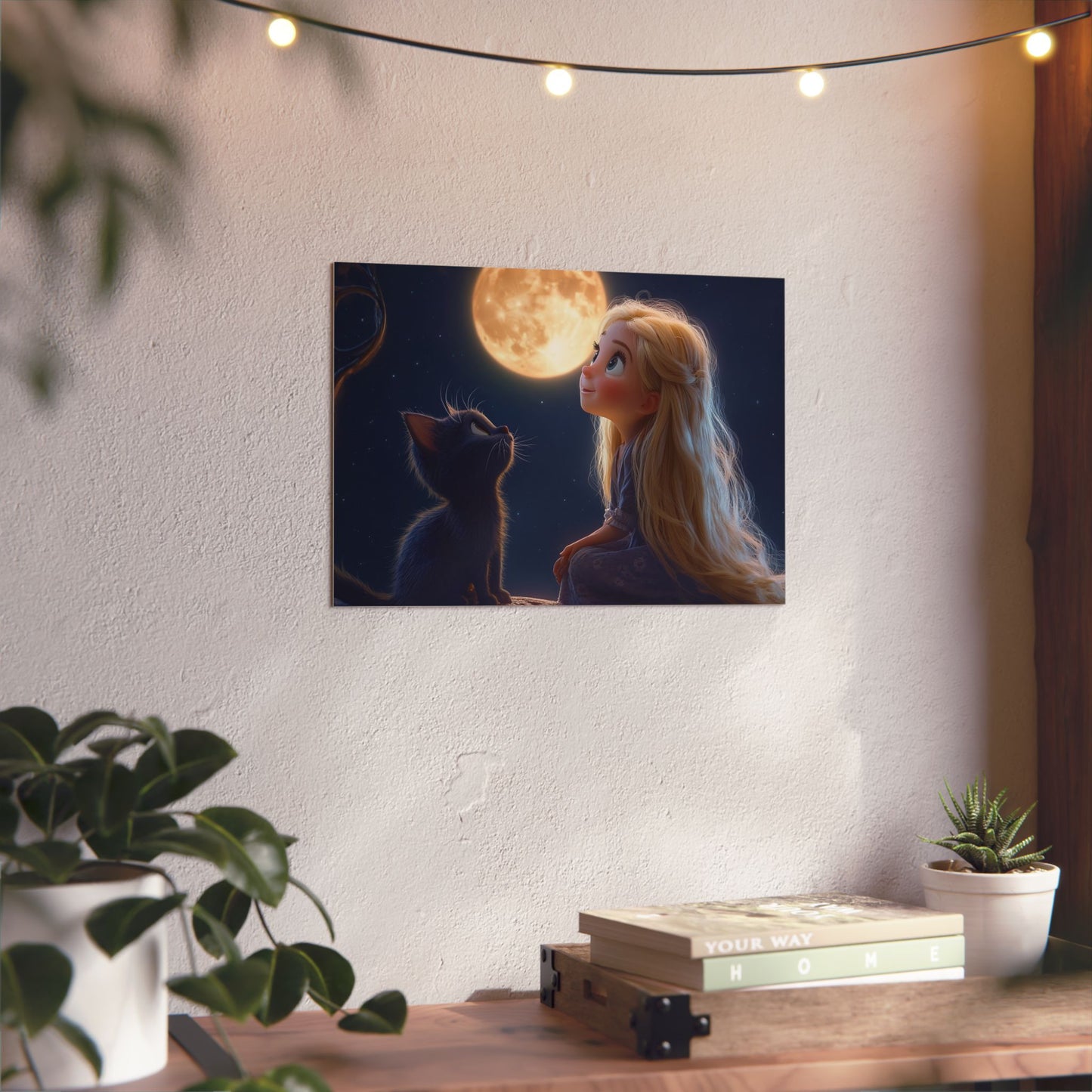 🌙 Prémiový hliníkový obraz – když chceš pohádku připevnit na zeď