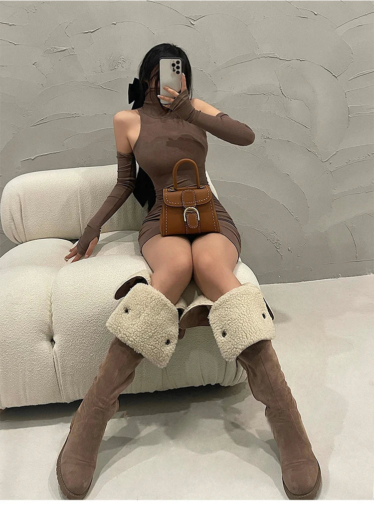 🔥 Dámské minišaty s oddělenými rukávy