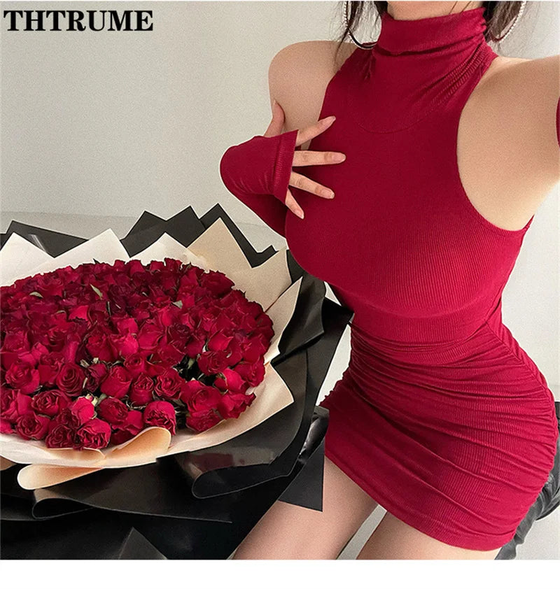 💃 Dámské minišaty s odhalenými rameny a rukávy – Elegantní